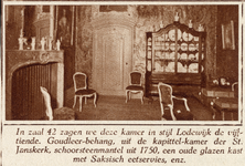300122 Afbeelding van een stijlkamer van het Centraal Museum (Agnietenstraat 1) te Utrecht: Lodewijk XV-kamer.